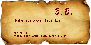 Bobrovszky Bianka névjegykártya