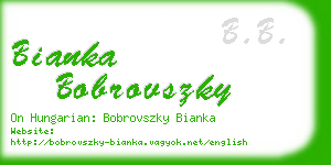 bianka bobrovszky business card